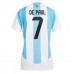 Argentina Rodrigo De Paul #7 Dámské Domácí Dres Copa America 2024 Krátkým Rukávem